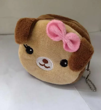 Cartone animato animale ragazzi portamonete in peluche bambini portamonete con cerniera custodia portaoggetti simpatici animali portafogli donna mini borsa regalo per bambini