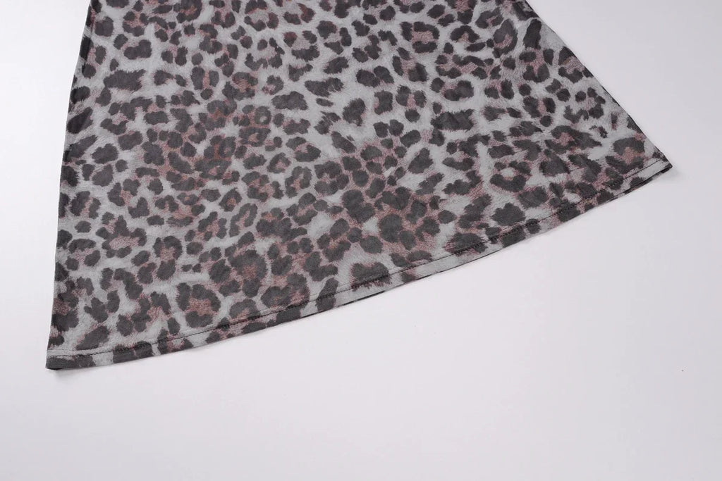 2024 Fashion Leopard Print slip scollo a V Patchwork Sexy Bodycon Maxi Dress autunno donna Casual Y2K Outfits Vacation Club
