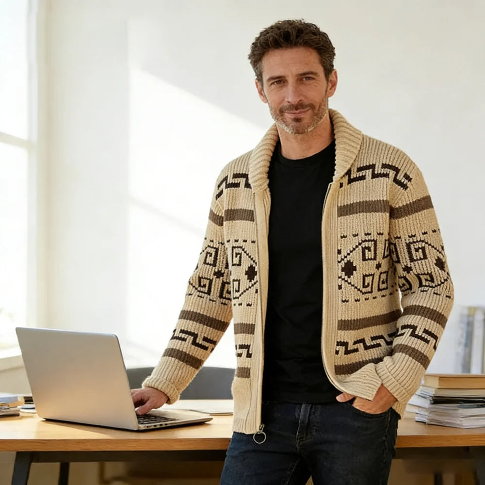 Cardigan invernale da uomo maglioni moda uomo maglione lavorato a maglia cappotti termici caldi Casual uomo casimmer risvolto giacche lavorate a maglia abbigliamento