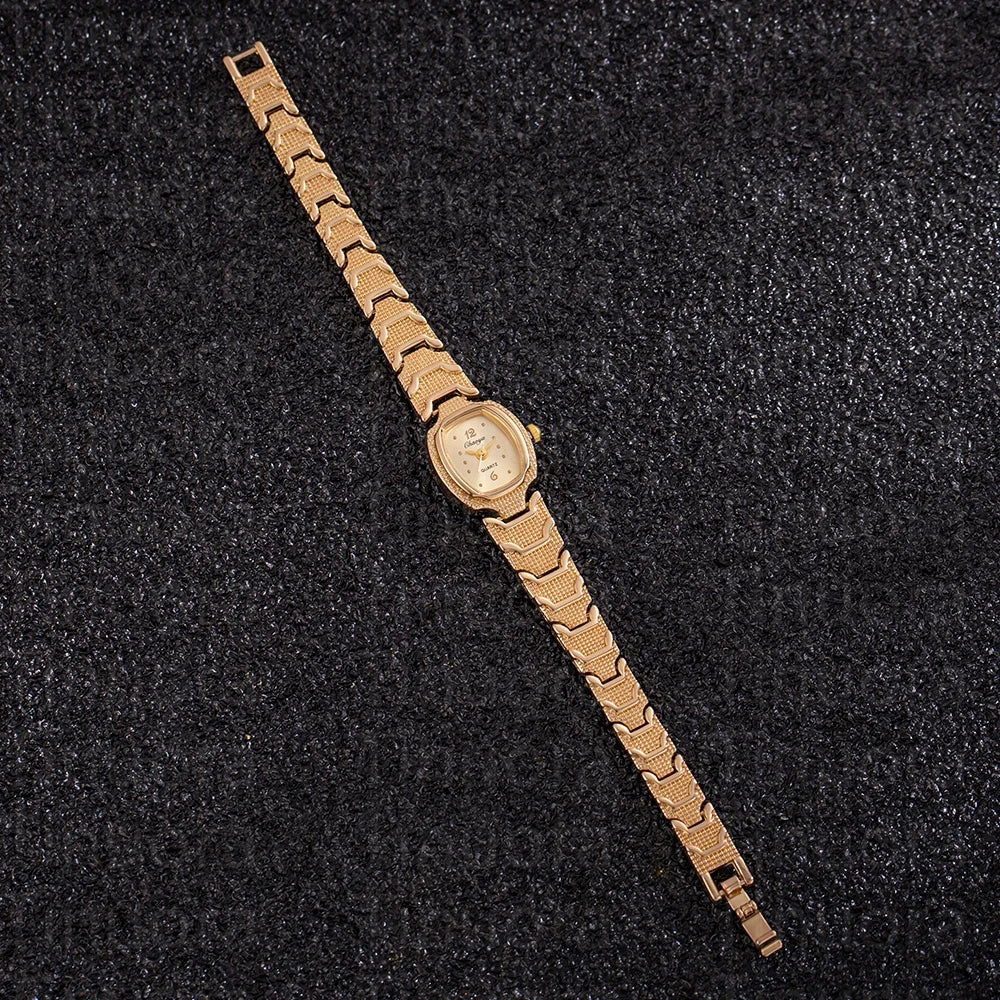 Orologi semplici ed eleganti con quadrante piccolo Orologi da polso al quarzo da donna in oro di lusso da donna Orologio da polso da donna delle migliori marche relogio feminino