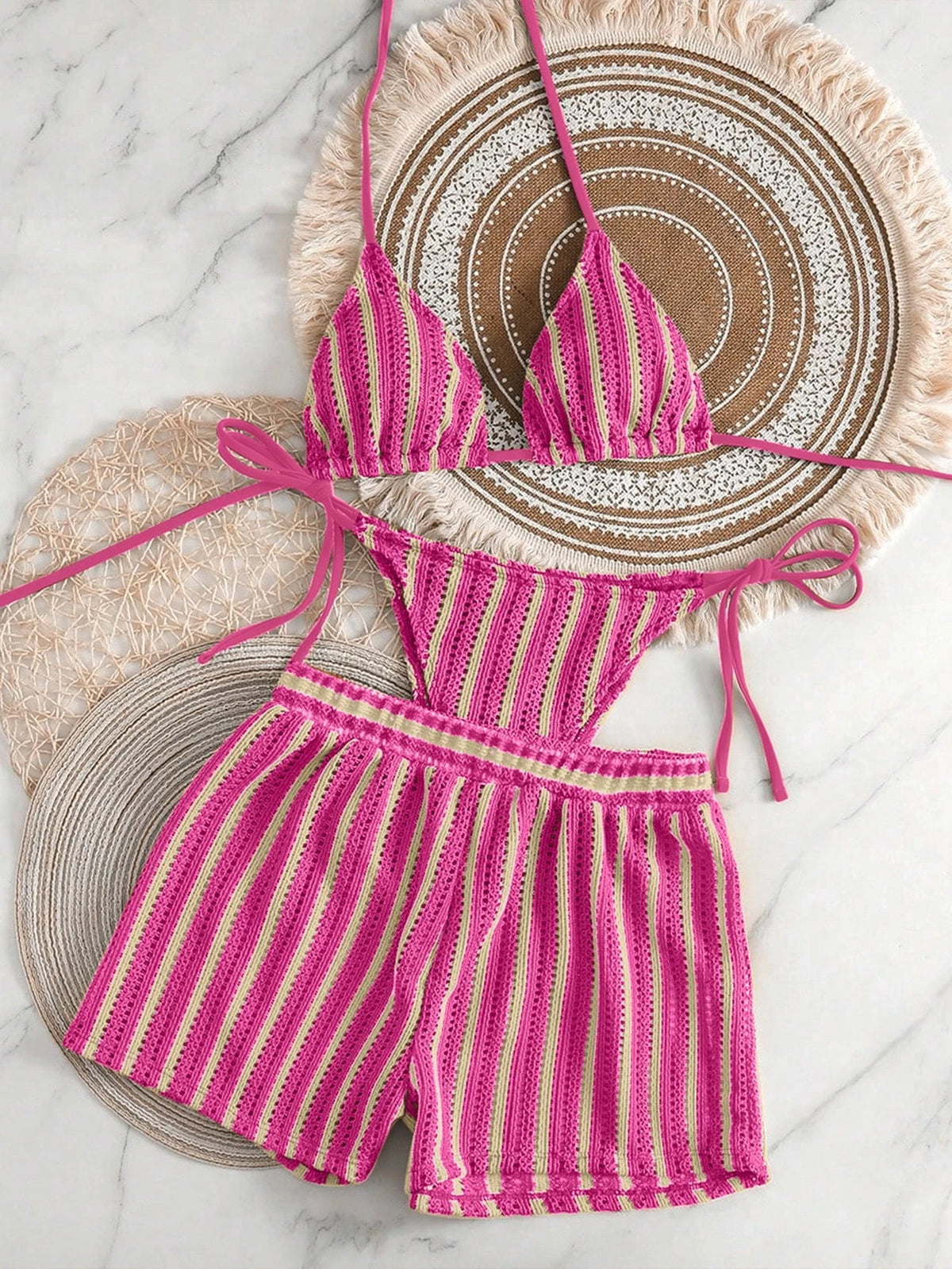 Sexy Bikini 2026 Women 3 Pieces Swimwear Female High Waist Swimsuit Orange Bathers Swimming Bathing Swim Suit Summer Beachwear