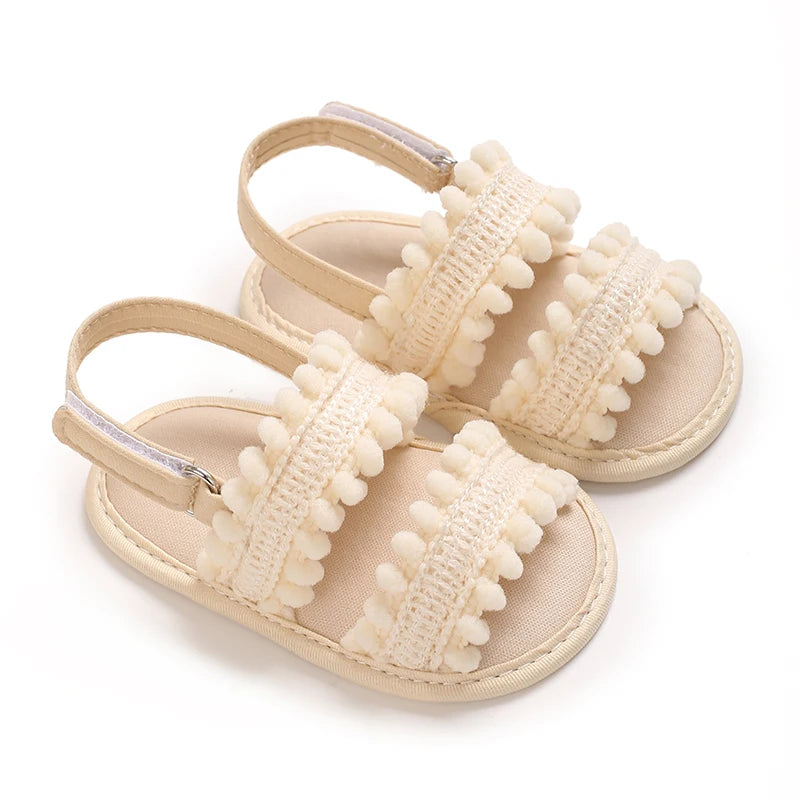   Sandali Estivi per Bambina con Suola Antiscivolo in Gomma, Scarpe Primi Passi Morbide e Traspiranti per Neonata