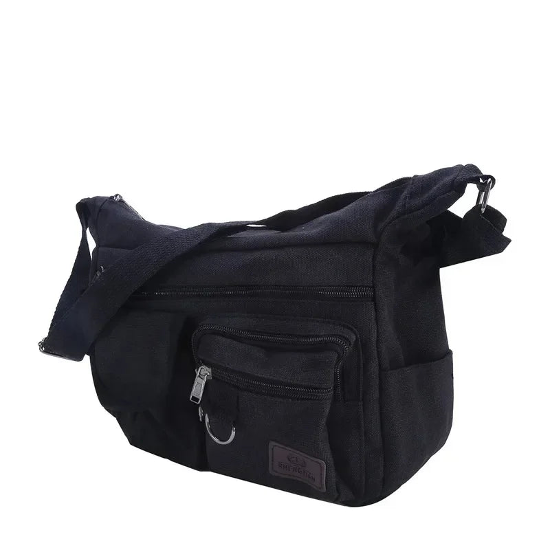 Borsa a Tracolla in Tela da Uomo, Borsa Casual da Viaggio, Borsa Messenger di Lusso, Borsa a Mano di Alta Qualità, Borsa da Petto alla Moda