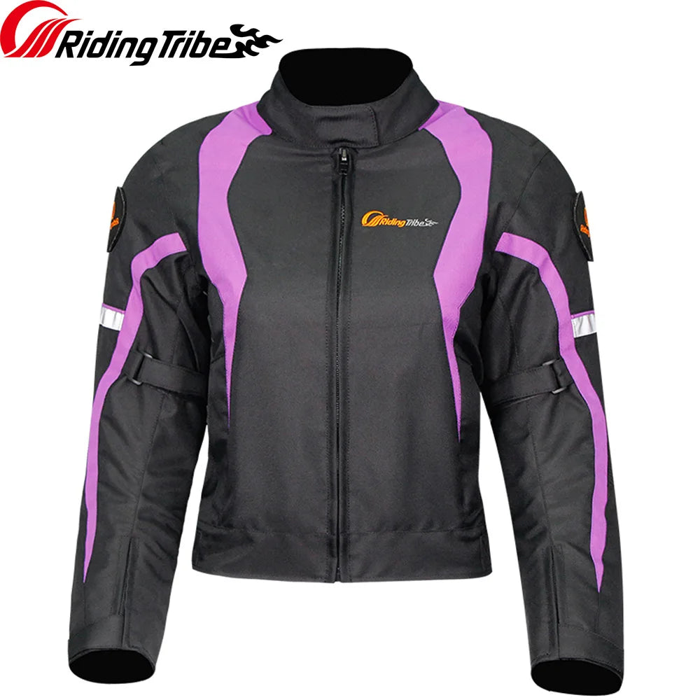 Giacca invernale da moto da donna abbigliamento da equitazione impermeabile caldo tuta di sicurezza per il corpo da corsa equipaggiamento protettivo e fodera incorporati JK-64