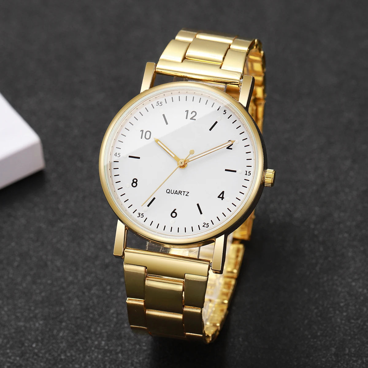4 pezzi/set moda quadrante arabo orologi da donna orologio da polso al quarzo da donna braccialetti con strass set Reloj Mujer (senza scatola)