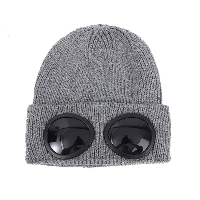 Caldo maschera da sci cappelli berretti donna uomo inverno occhiali antivento berretto lavorato a maglia protezione per le orecchie all'aperto sport berretti freddi Garros