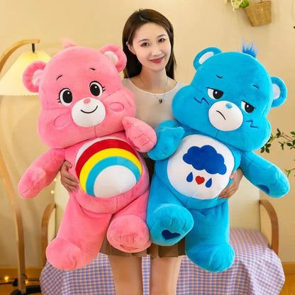 Arcobaleno Cura Orsi Cartone Animato Peluche Bambola Cuscino Divano Ornamenti per Auto Decorazioni per la Casa Bambola per Dormire Super Morbida e Lenitiva Regalo di Compleanno