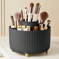 Organizzatore di scatole di immagazzinaggio cosmetici da tavolo per trucco girevole di grande capacità per il bagno Portapenne portatile per pennelli per trucco per rossetto