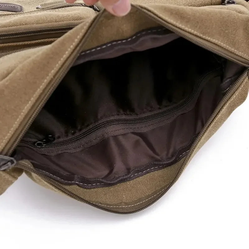 Borsa a Tracolla in Tela da Uomo, Borsa Casual da Viaggio, Borsa Messenger di Lusso, Borsa a Mano di Alta Qualità, Borsa da Petto alla Moda