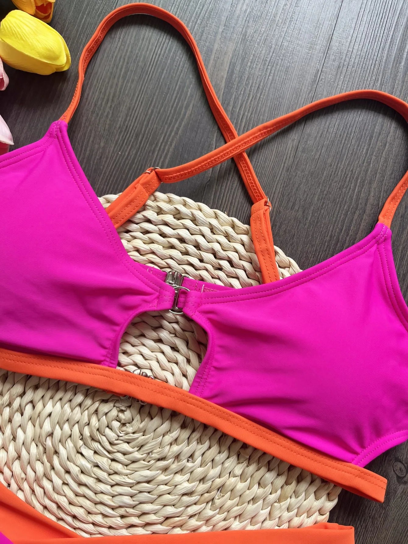 RUOTONSEPT Sexy Solid Splicing Bikinis Set Damen Badeanzug Zweiteiliger Dreieckiger Thong Bademode Badeanzug Brasilianische Biquinis