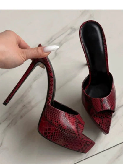 Sandali Estivi da Donna 2026 con Punta Aperta e Tacco a Spillo, Eleganti Scarpe da Ballo e da Cerimonia