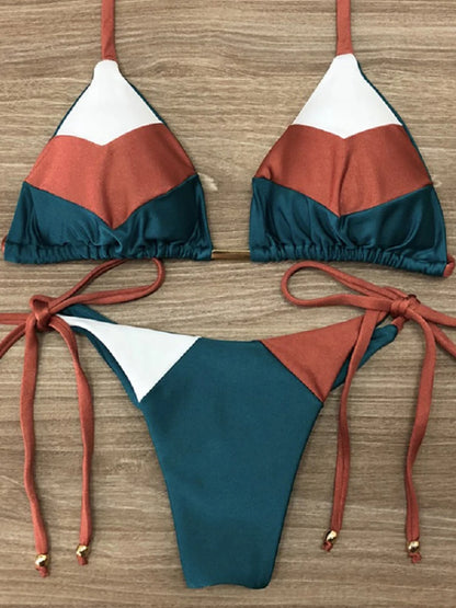 2023 Sexy Bikini Mehrfarbiger Badeanzug Damen Bademode Push-Up Gerippter Bikini-Set Brasilianischer Badeanzug Strandbekleidung Bademode Biquini