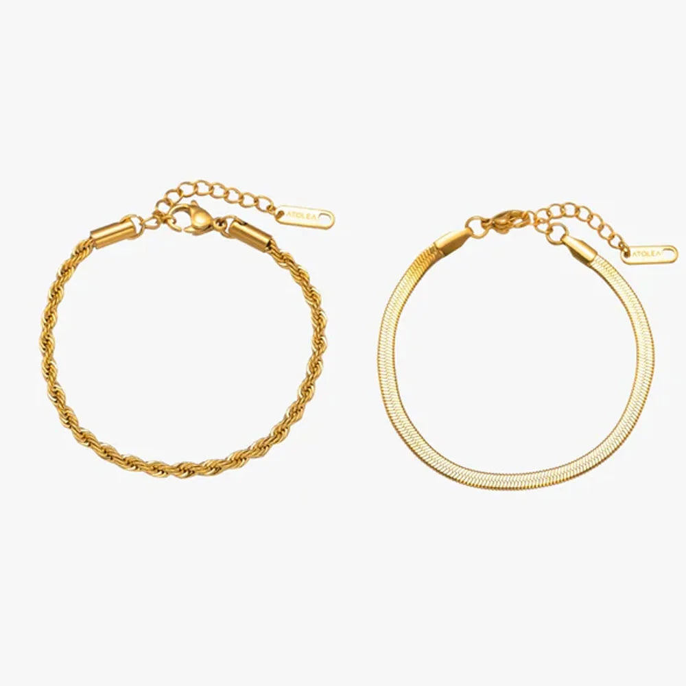 Bracciale a catena con ciondolo a forma di cuore o rotondo in acciaio inossidabile