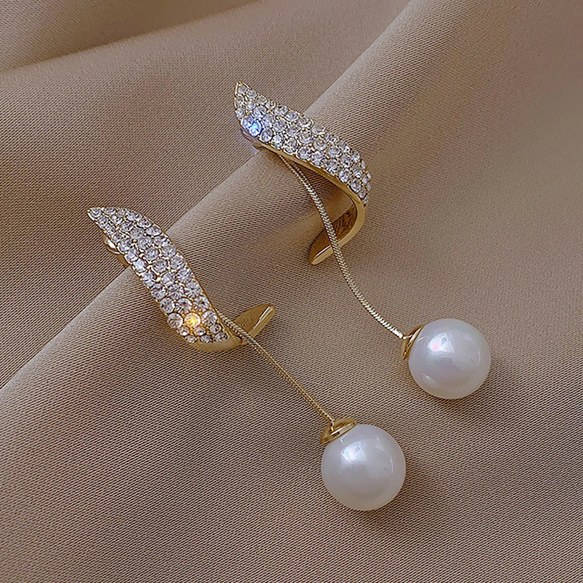 Orecchini di lusso francesi con perle a goccia d'acqua per spose, orecchini da matrimonio, appuntamenti, turismo, spiagge, compleanni, orecchini di alta gamma