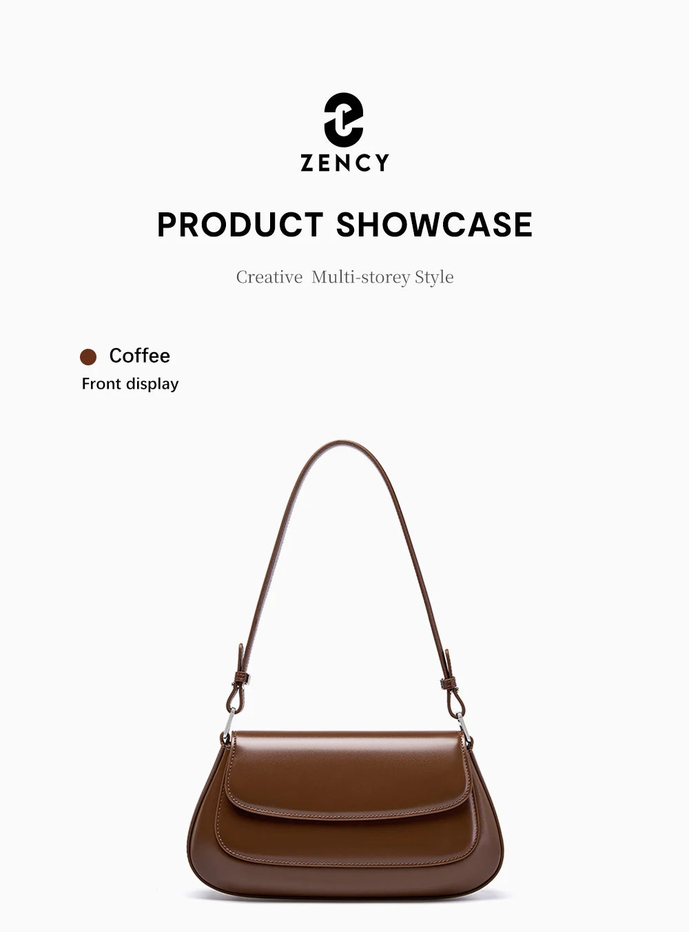 Borse di lusso Zency per donna, in vera pelle, stile francese, borsa a tracolla estiva da donna, borsa a spalla, borsa a tracolla sottobraccio.
