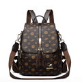 Zaino da donna Designer borsa da donna in pelle di alta qualità stampa di moda di lusso borse da scuola con nappe zaini di grande capacità Sac