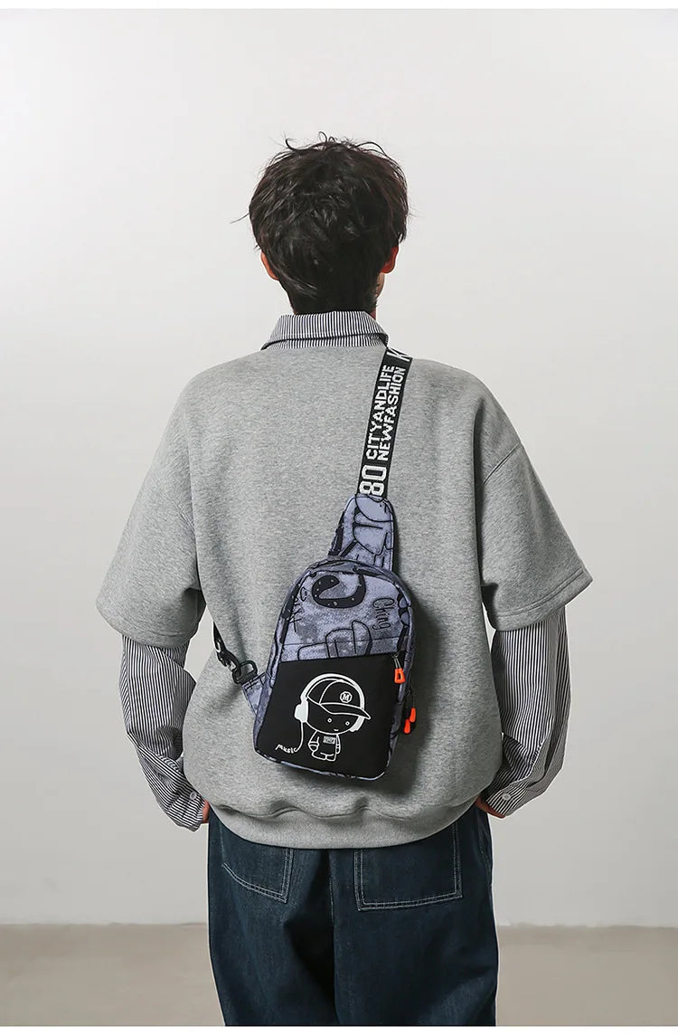 Borsa da petto luminosa alla moda Borsa a tracolla portatile leggera per pendolari per gita quotidiana Borse a tracolla dal design unico