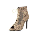 Fashion Summer Jazz Dance Shoes Peep Toe Ankle Boots For Women Sexy High Heels Lace-up Black White Sandals Female