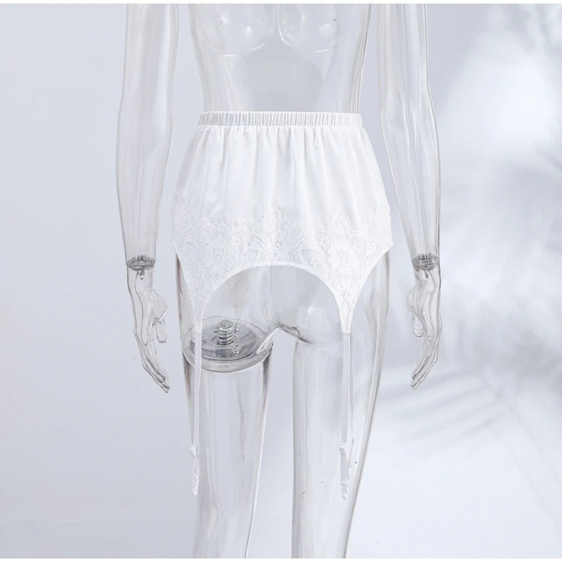 Accessorio per la Vita in Pizzo Trasparente con Peplum Estensibile, Stile Y2K, Vita Alta, Top Finto a Strati, Moda Streetwear, Primavera 2026