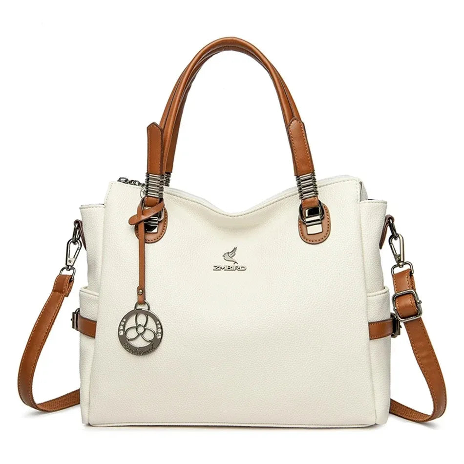 Borse di lusso in morbida pelle Borse da donna Designer 3 strati Borsa a tracolla con tracolla Sac Borsa da donna per lo shopping di grande capacità