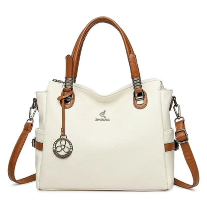 Borse di lusso in morbida pelle Borse da donna Designer 3 strati Borsa a tracolla con tracolla Sac Borsa da donna per lo shopping di grande capacità