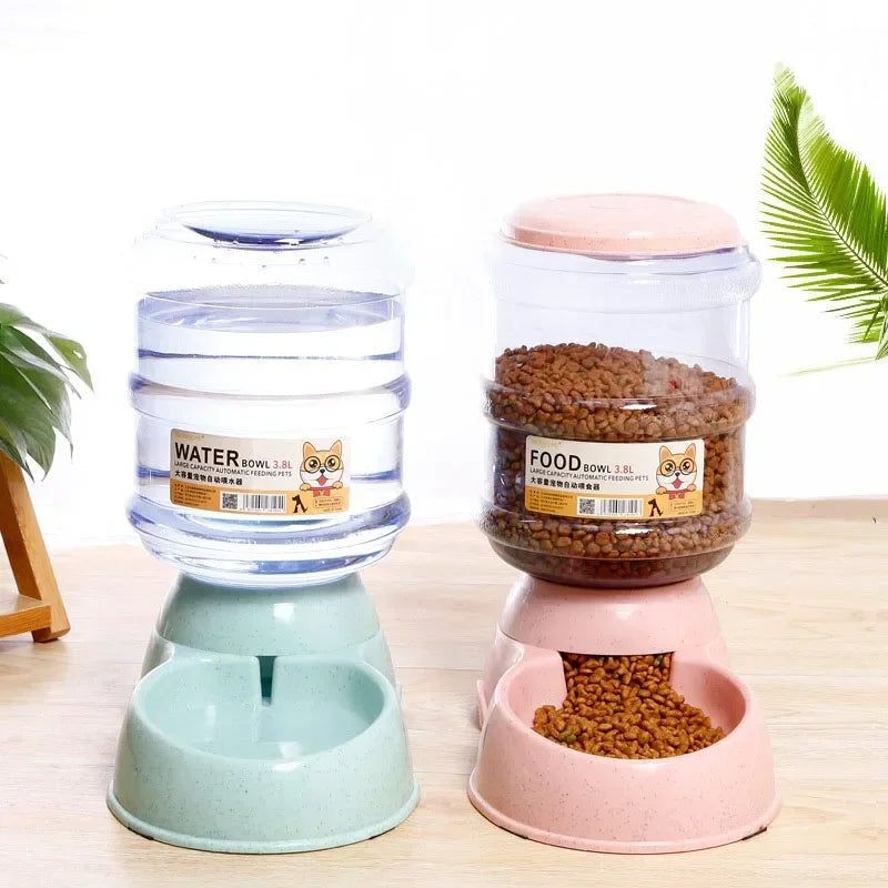 Mangiatoie automatiche per cani Bottiglia d'acqua in plastica Ciotola per gatti Alimentazione e bere Distributore d'acqua per cani Ciotola per animali domestici Forniture per animali domestici