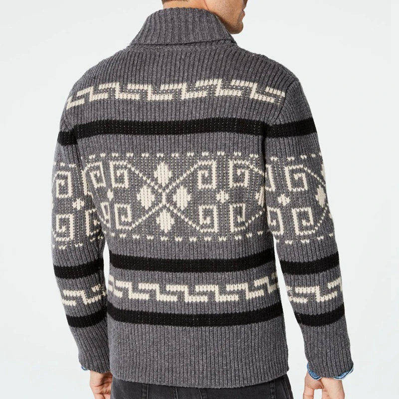 Cardigan invernale da uomo maglioni moda uomo maglione lavorato a maglia cappotti termici caldi Casual uomo casimmer risvolto giacche lavorate a maglia abbigliamento