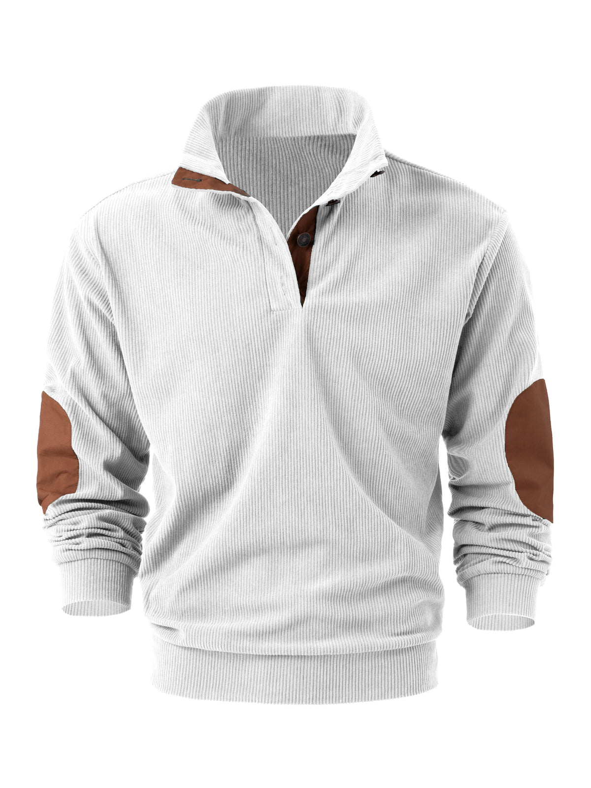 Top da uomo a maniche lunghe sportivi in tinta unita primaverili e autunnali, pullover da uomo all'aperto con colletto rialzato alla moda e casual