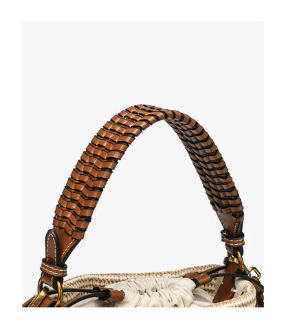 Borsa a secchiello in paglia di moda Borse da donna in tessuto Borse a tracolla con pannelli firmati Borse a tracolla piccole da spiaggia estive casual sac
