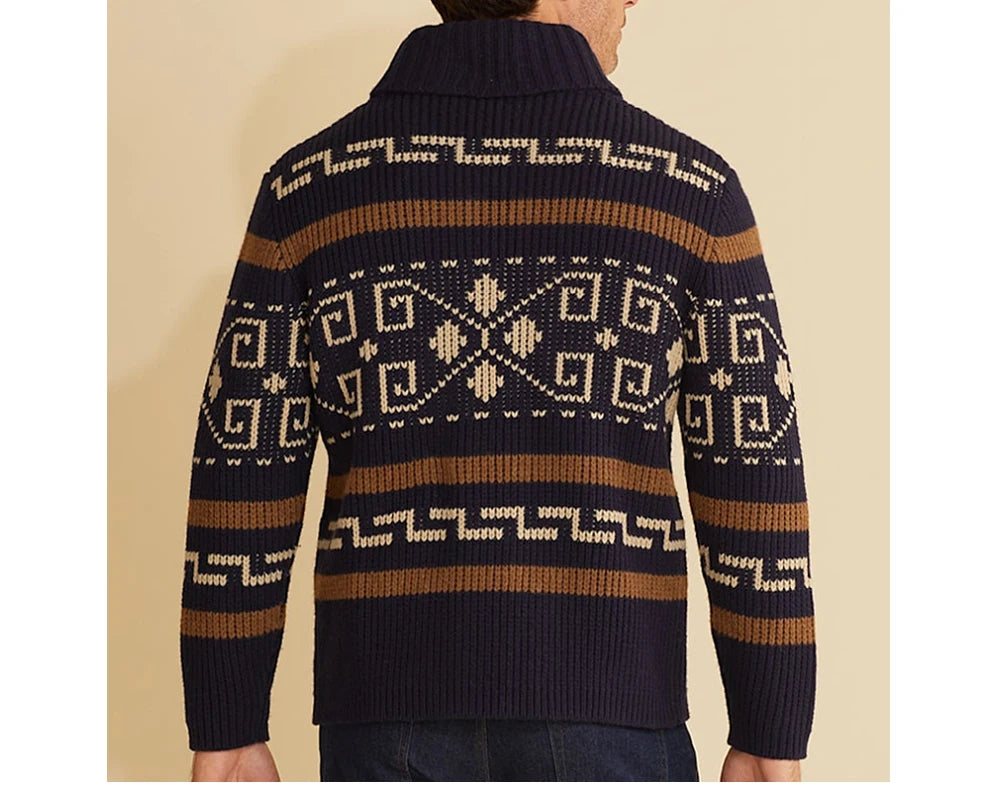 Cardigan invernale da uomo maglioni moda uomo maglione lavorato a maglia cappotti termici caldi Casual uomo casimmer risvolto giacche lavorate a maglia abbigliamento