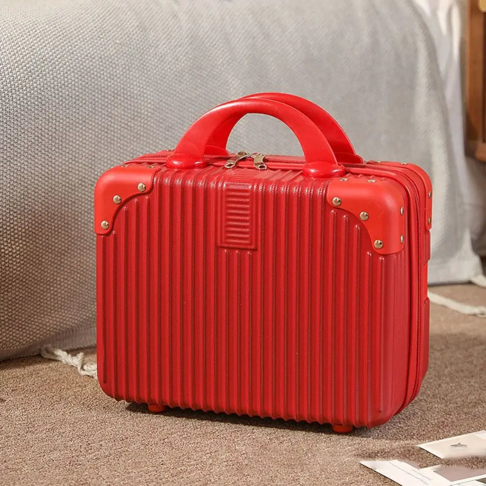 Mini valigia da viaggio leggera da 14 pollici Scatola per cosmetici Organizzatore per bagagli a mano impermeabile Custodia per trucco Piccola custodia da imbarco protettiva