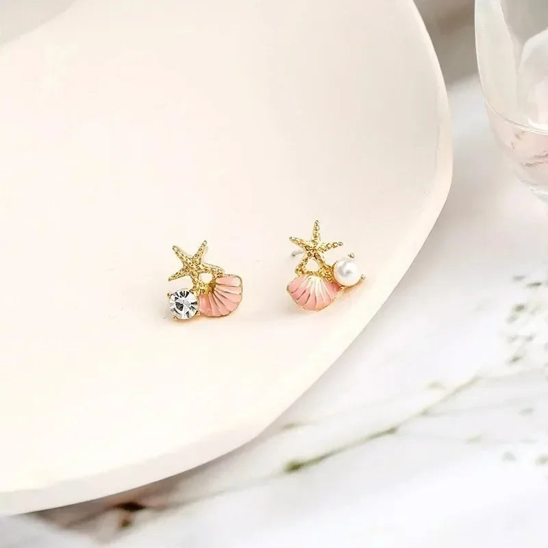 Nuovi orecchini a bottone in argento antico con personalità di conchiglia stereo gotica per uomo donna Ognissanti gioielli punk regalo accessorio per le vacanze