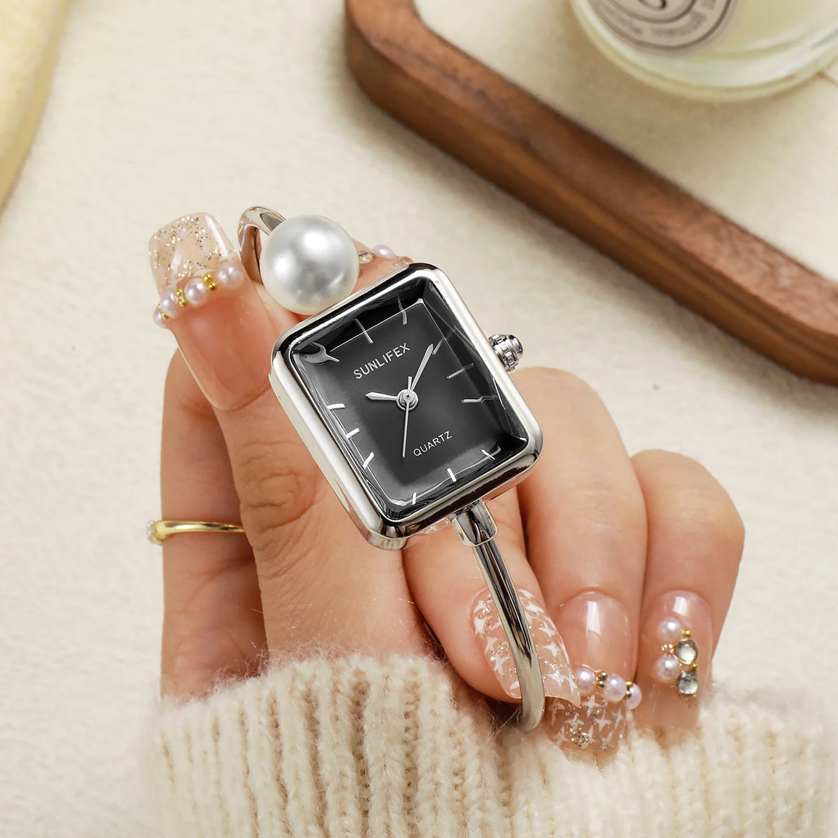 Y2k orologi da donna personalizzati bracciale semplice orologio da regalo con cassa quadrata in lega da donna dal design semplice