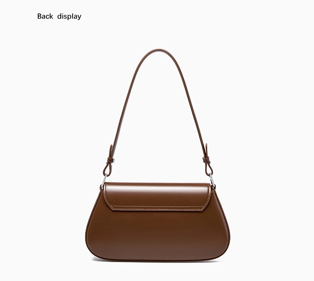 Borse di lusso Zency per donna, in vera pelle, stile francese, borsa a tracolla estiva da donna, borsa a spalla, borsa a tracolla sottobraccio.