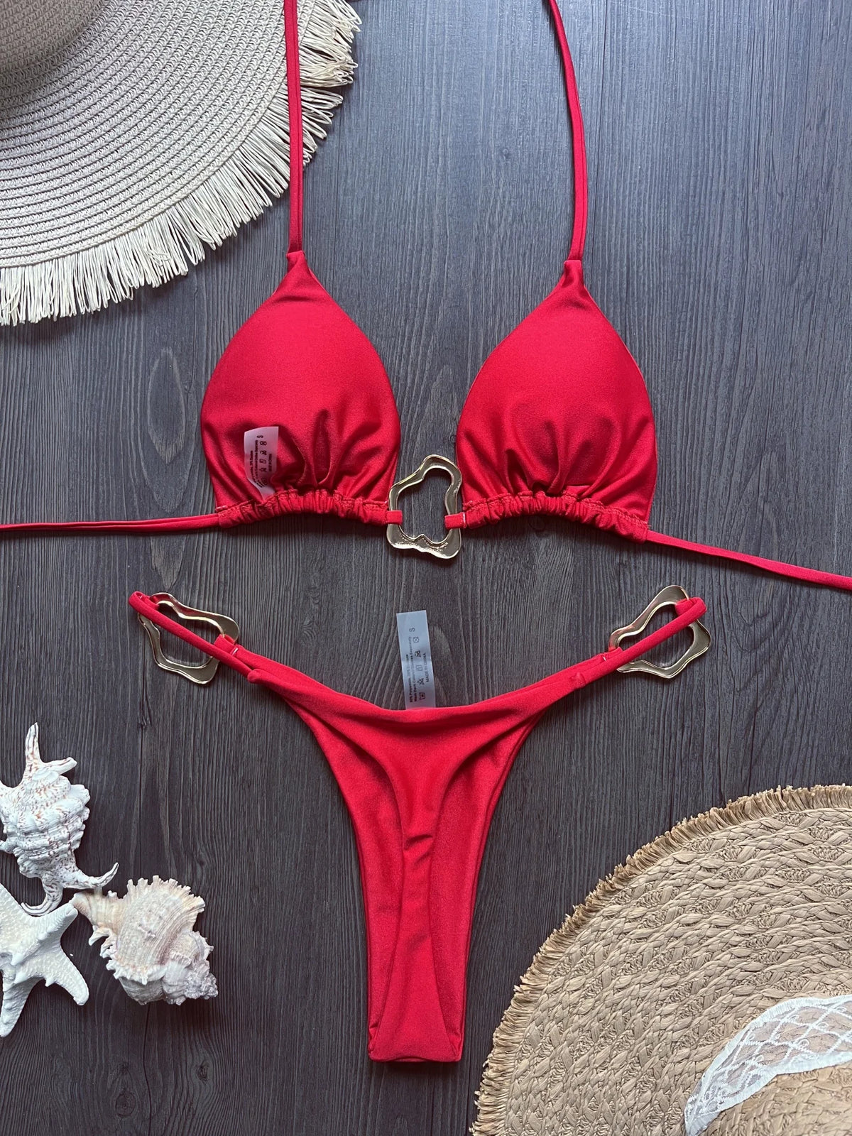 Sexy Neckholder Micro Bikini 2026 Damen Badeanzug Solid Bademode Tanga Bikini Set Brasilianische Strandbekleidung Badeanzug Biquini weiblich