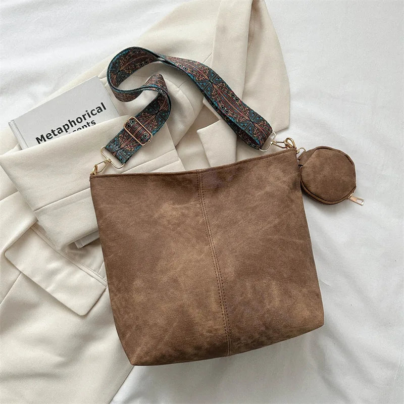 Borsa a tracolla da donna vintage per pendolarismo Borse a tracolla casual di grande capacità Borse e portamonete in pelle Pu Tote di design