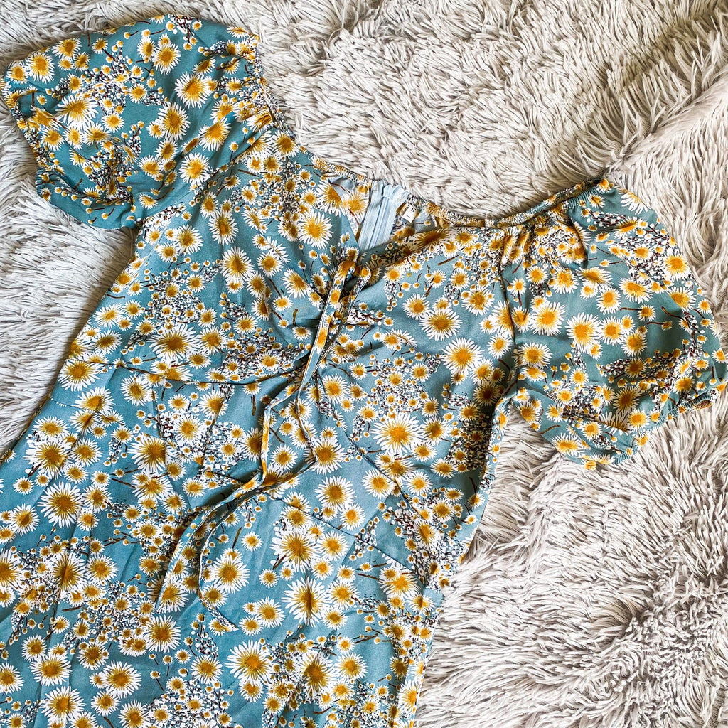 Mini abiti da donna Moda estiva Abiti femminili Stampa Abiti in chiffon floreale Abito casual con maniche corte a pieghe arricciate