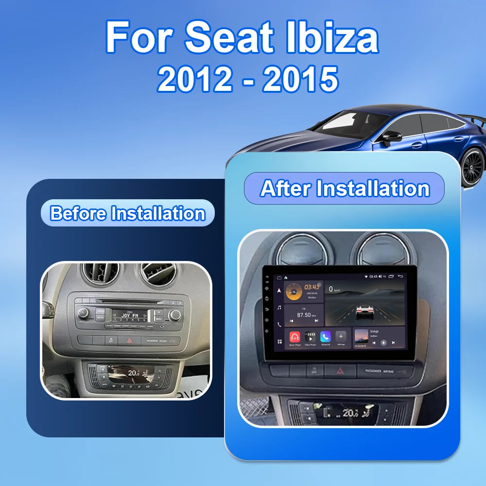 Android 15 Autoradio Per Seat Ibiza 2012-2015 Carplay Android Auto Radio Car Multimedia Video Player 4G WIFI No 2din DVD 4G GPS