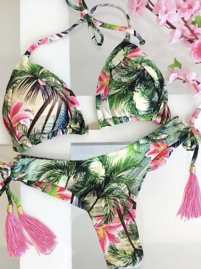 RUOTONGSEPT Sexy Print Bikinis Set Women Swimsuit Bandage Two-Piece Swimwear Brazilian Biquínis Beachwear Bathing Suit 2023 New