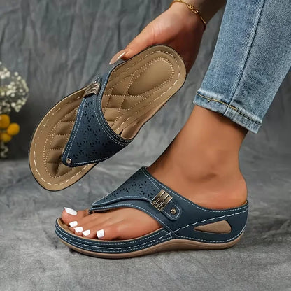 Nuovi Sandali Estivi da Donna con Zeppa, Infradito Open Toe da Esterno, Scarpe Casual di Design alla Moda, Sandali Platform Slip-on da Donna