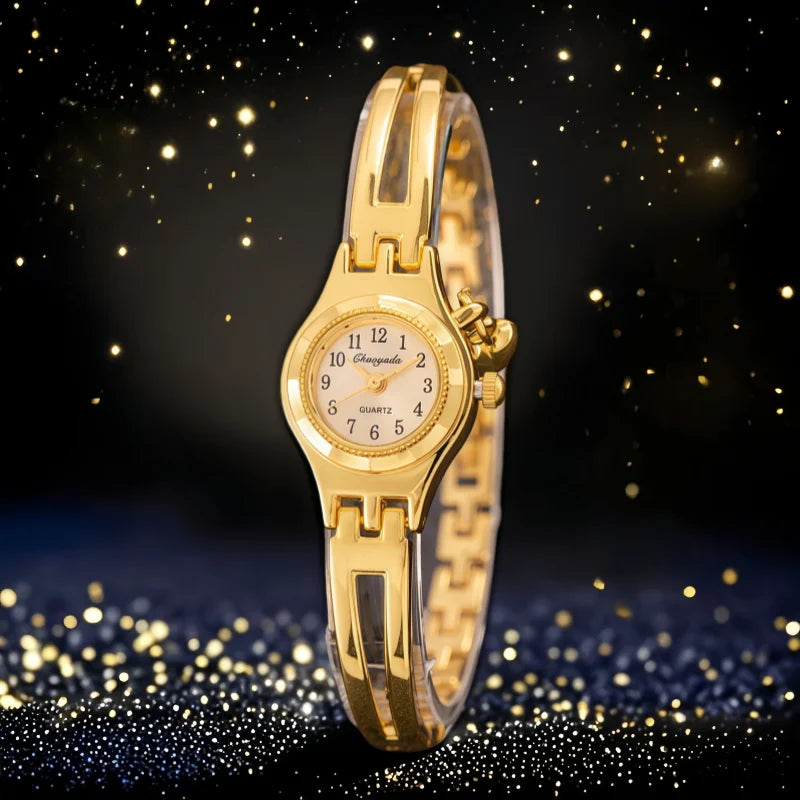 Orologi semplici ed eleganti con quadrante piccolo Orologi da polso al quarzo da donna in oro di lusso da donna Orologio da polso da donna delle migliori marche relogio feminino