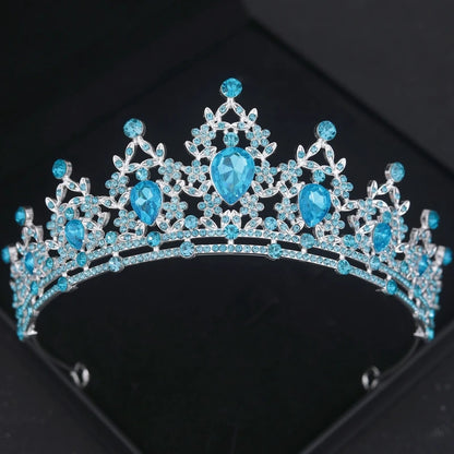 Diademi e corone di cristallo barocchi Festa con strass Prom Diadema Fascia da sposa Accessori per capelli da sposa Gioielli Corona Tiara Regalo