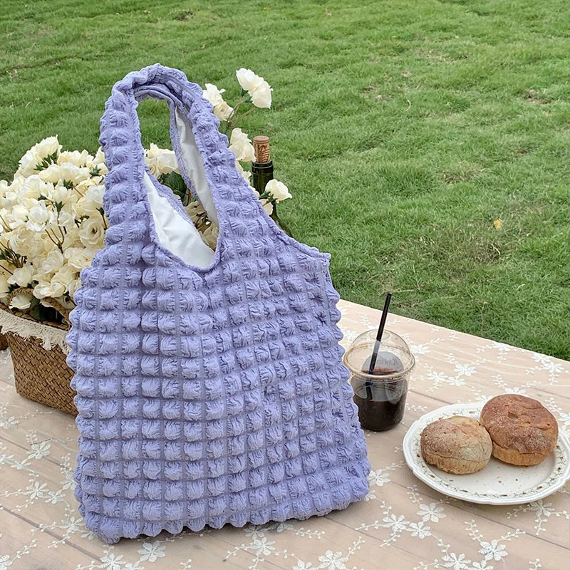 Yogodlns Borsa a nuvola pieghettata estiva Borsa a tracolla femminile di grande capacità color caramello Borse Shopping Borsa per ragazze Tote Bolsas