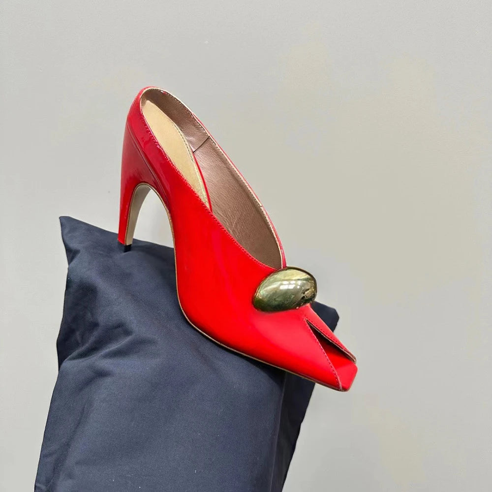Sandali con Tacco Alto 10,5 cm Stile Show, Punta Aperta, Primavera-Estate, Nero e Bianco, Moda Sexy, Scarpe Professionali da Donna per il Lavoro, Taglia 43
