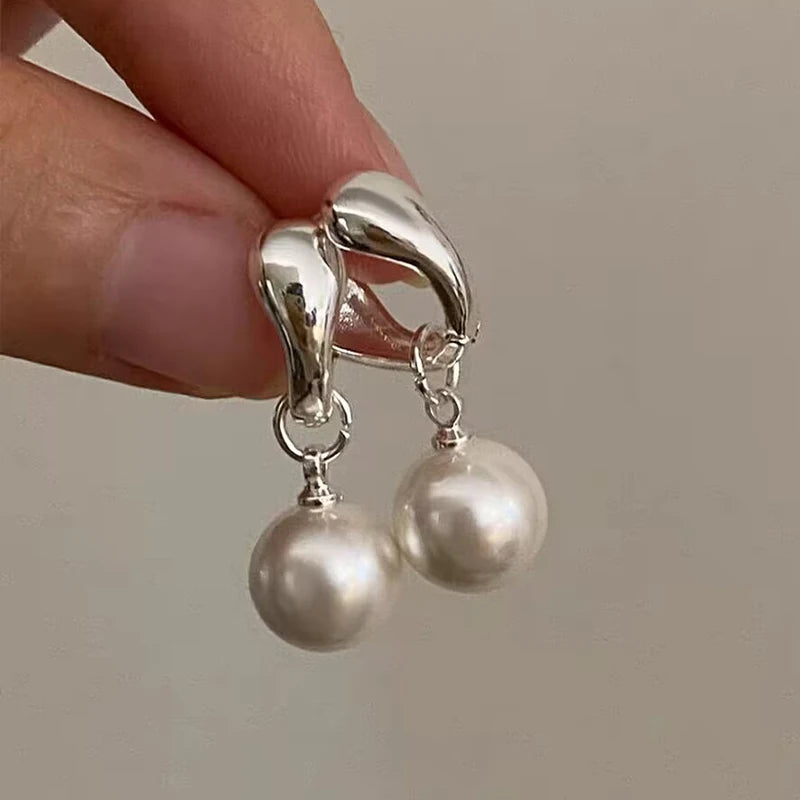 Orecchini pendenti con design retrò a doppio anello Orecchini rotondi geometrici color oro argento per donne Ragazze Punk Hip Hop Gioielli di moda G