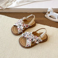 Kinder-Sommersandalen, modische Strand-Blumen-Sandalen, weiche Sohle, Prinzessinnenschuhe, Mädchenpantoffeln