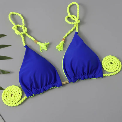 Costume da bagno donna bikini set bikini sexy con coulisse costumi da bagno leopardo due pezzi costume da bagno costume da bagno bikini con lacci biquinis