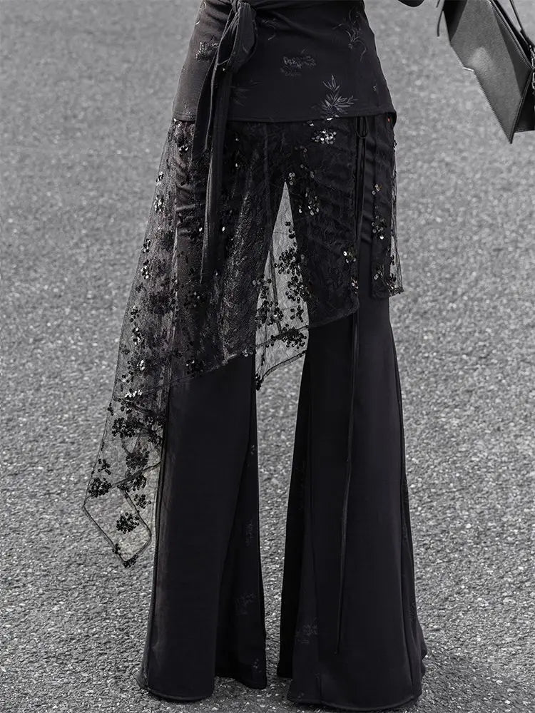 Harajuku Donne Fata Garza Glitter Gonne Vedere Attraverso La Fasciatura Irregolare Gonna Vintage Grunge Alla Moda Mujer Faldas Y2k Estetica