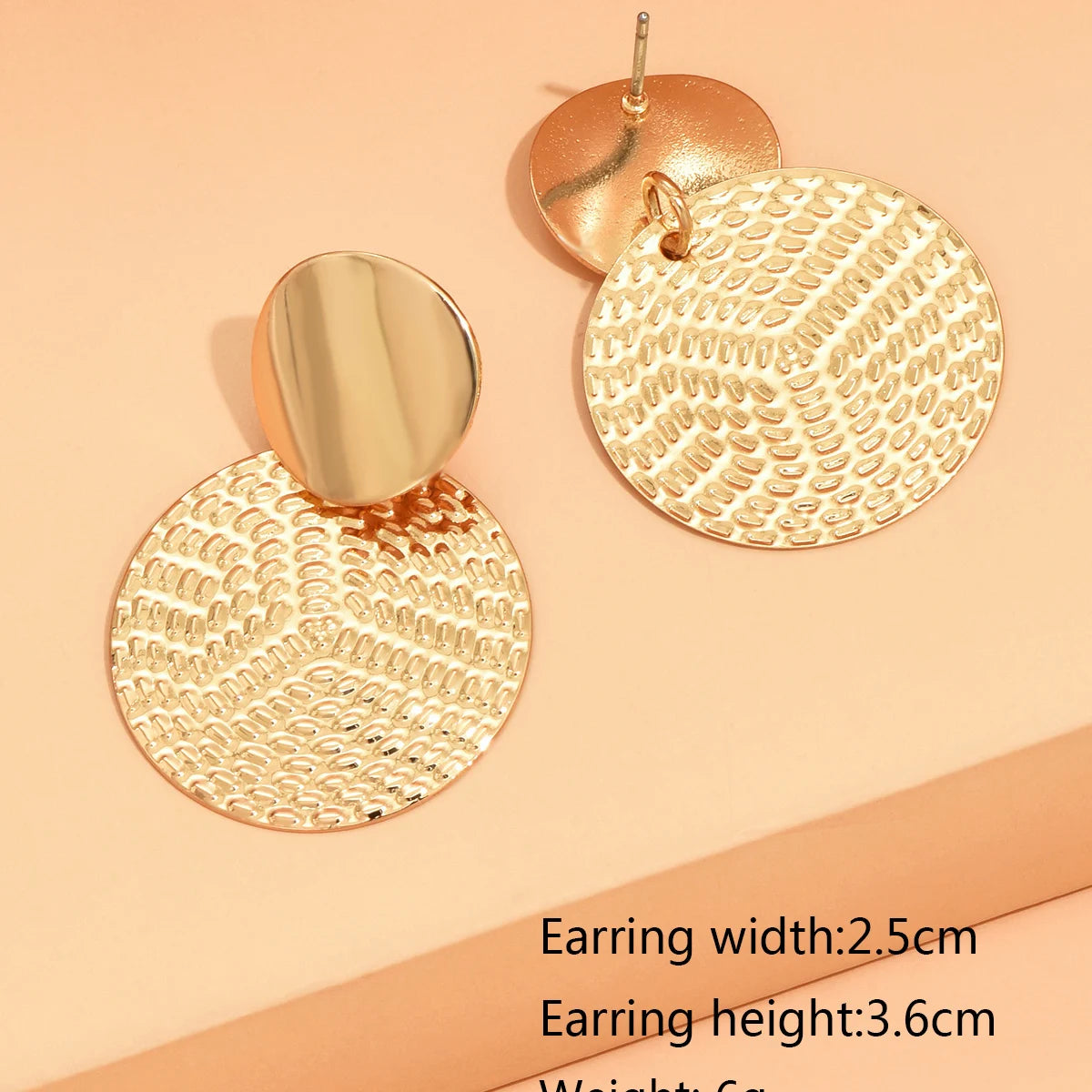 Aretes De Mujer Orecchini rotondi in metallo geometrico alla moda della Boemia per gioielli da sposa di moda da donna