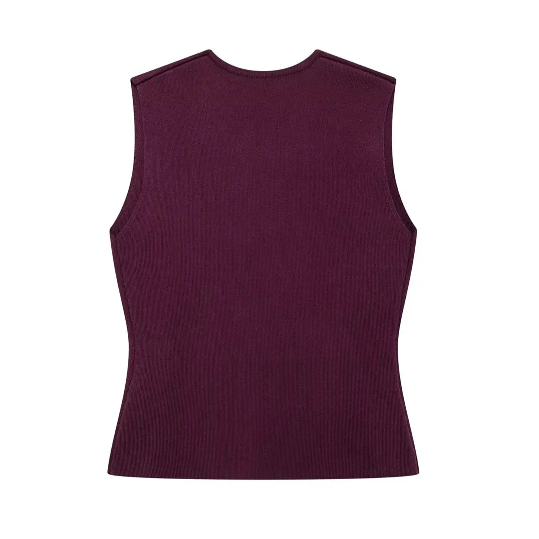 HH Set di gonne lavorate a maglia eleganti femminili 2024 Scollo a V con bottoni Canottiera + Gonna a pieghe patchwork a-line Abito solido alla moda